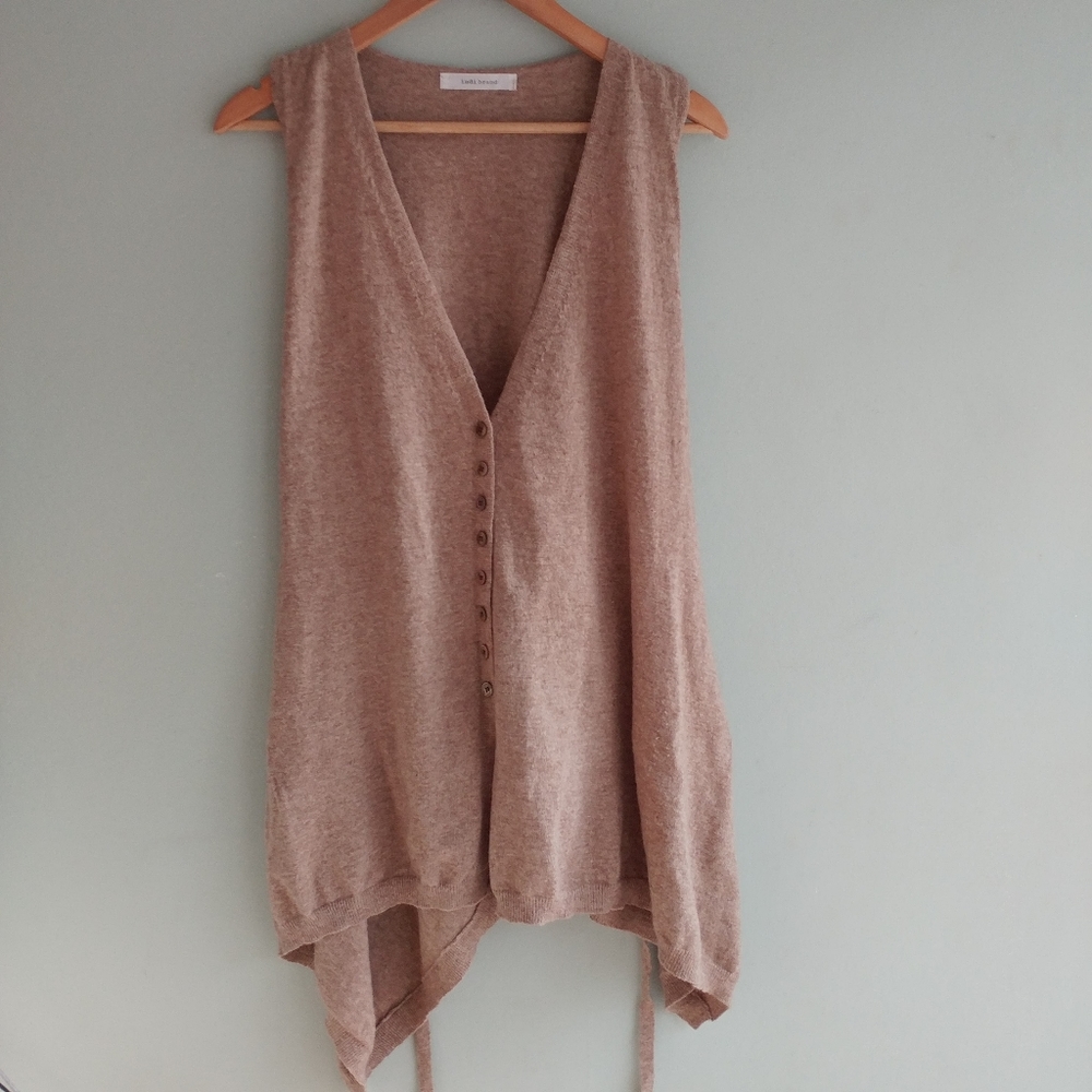 Indi Button tie waist vest